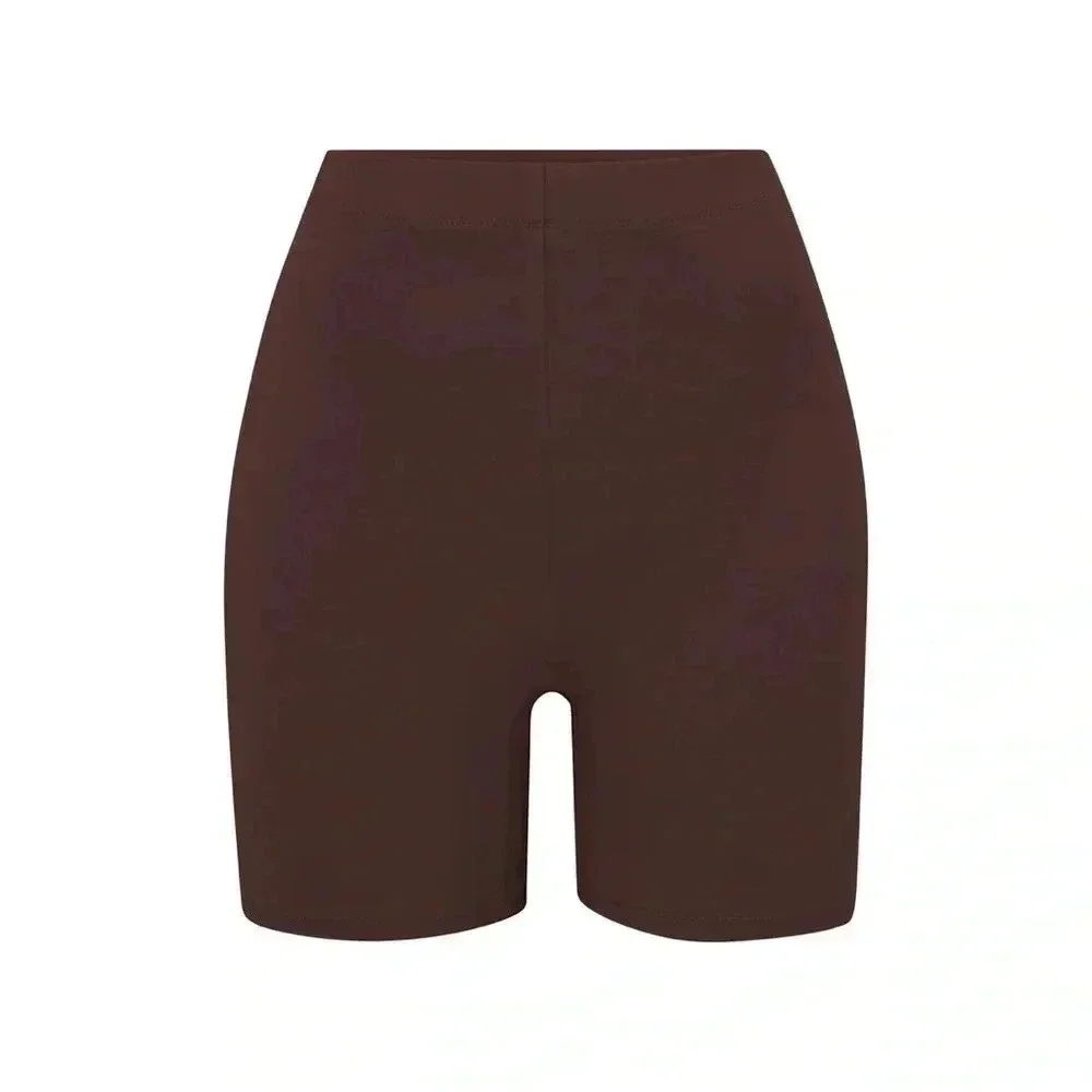 NWT SKIMS High Waist Recycled Swim Shorts Cocoa Plus 3X